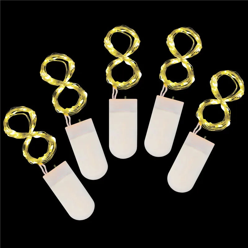 5pcs 2m Copper Wire LED String Lights