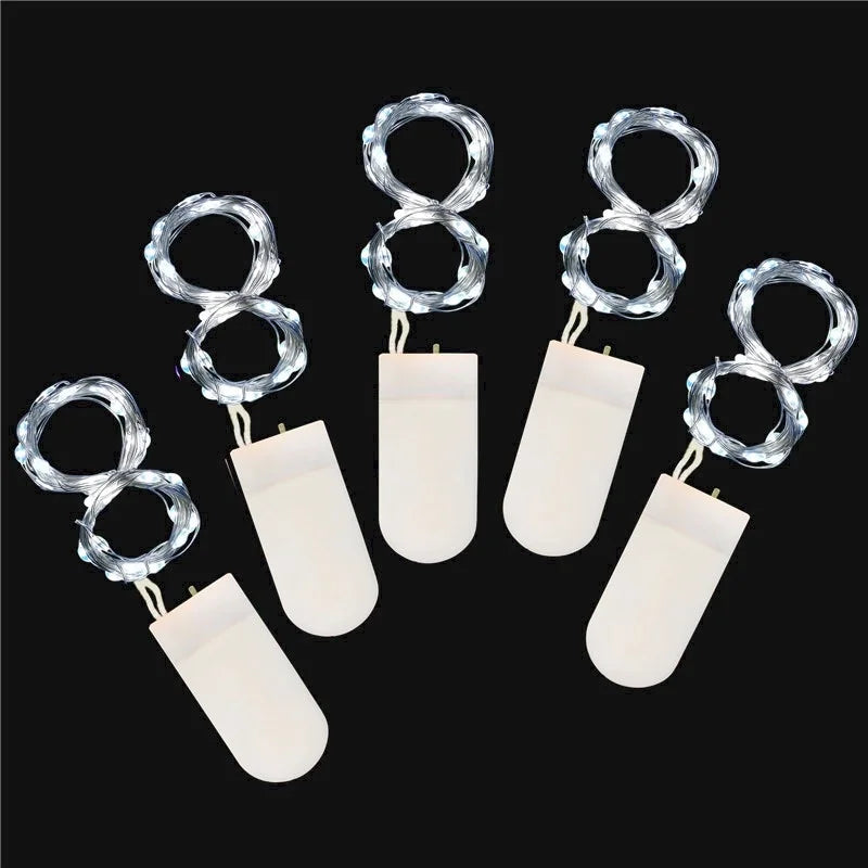 5pcs 2m Copper Wire LED String Lights