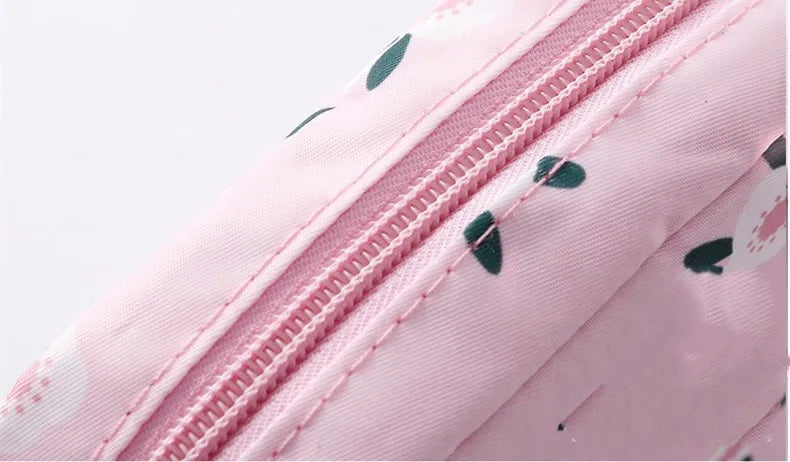 Heart Print Sanitary Napkin Pouch