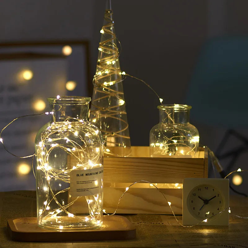 5pcs 2m Copper Wire LED String Lights