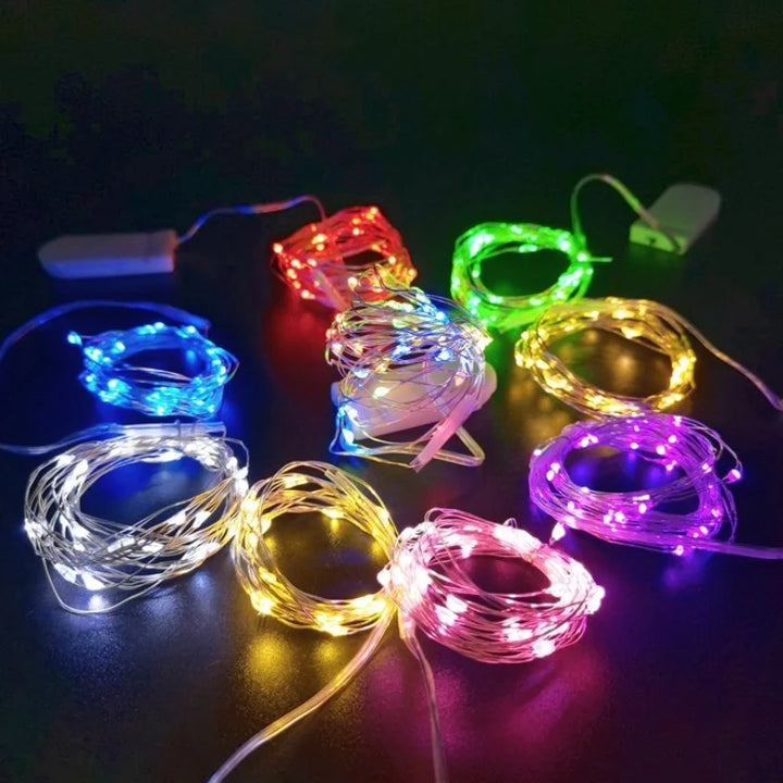 5pcs 2m Copper Wire LED String Lights
