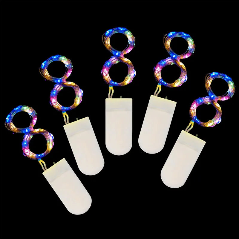 5pcs 2m Copper Wire LED String Lights