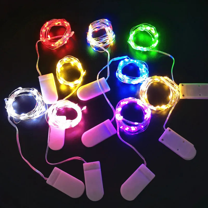 5pcs 2m Copper Wire LED String Lights