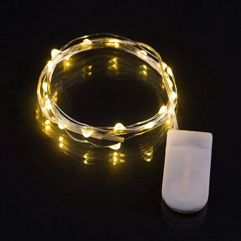 5pcs 2m Copper Wire LED String Lights