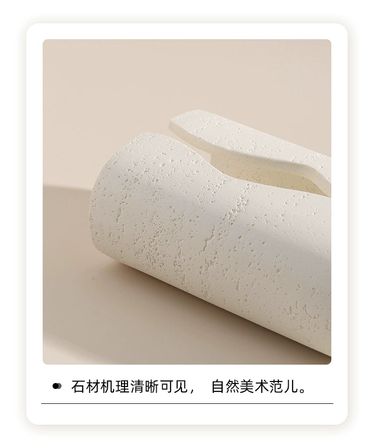 Modern White Travertine Tissue Box Holder