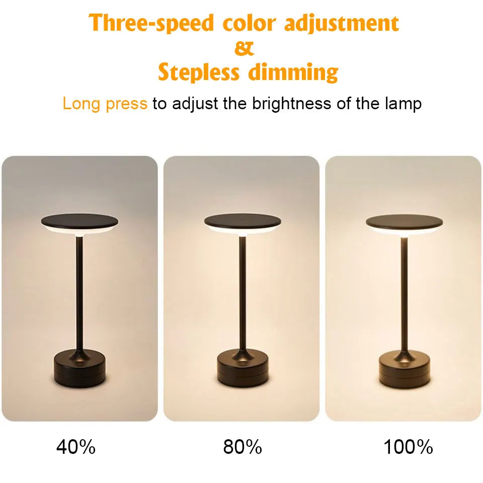 LED Touch Sensor Table Lamp – USB Rechargeable Night Light