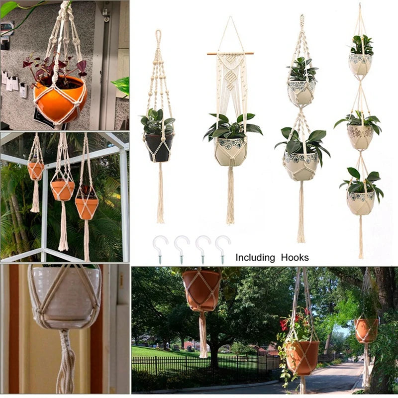 Handmade Macrame Plant Hanger – Hanging Flower Pot Planter