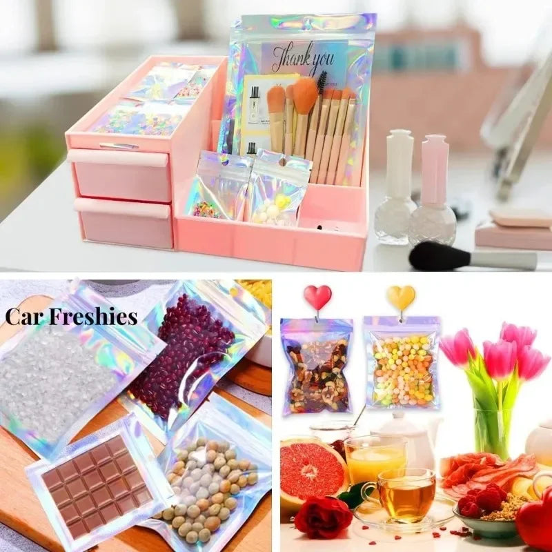 Holographic Resealable Plastic Packaging Bags