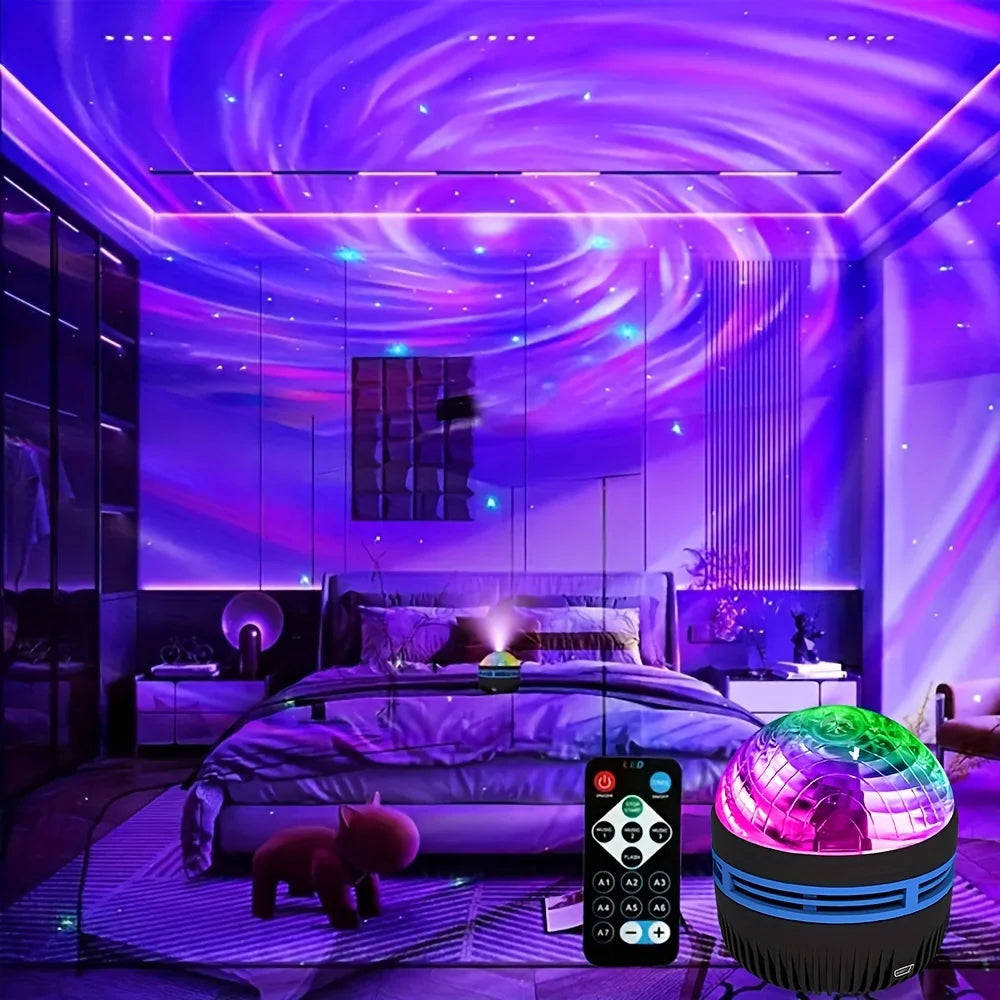 Starry Sky Galaxy Projector Lamp – LED Night Light with Remote