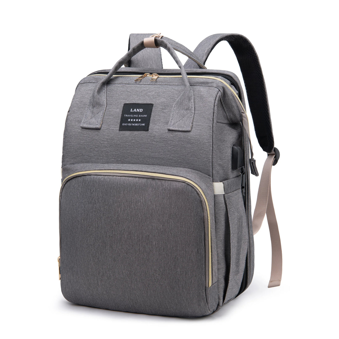 Mommy Backpack with Foldable Crib