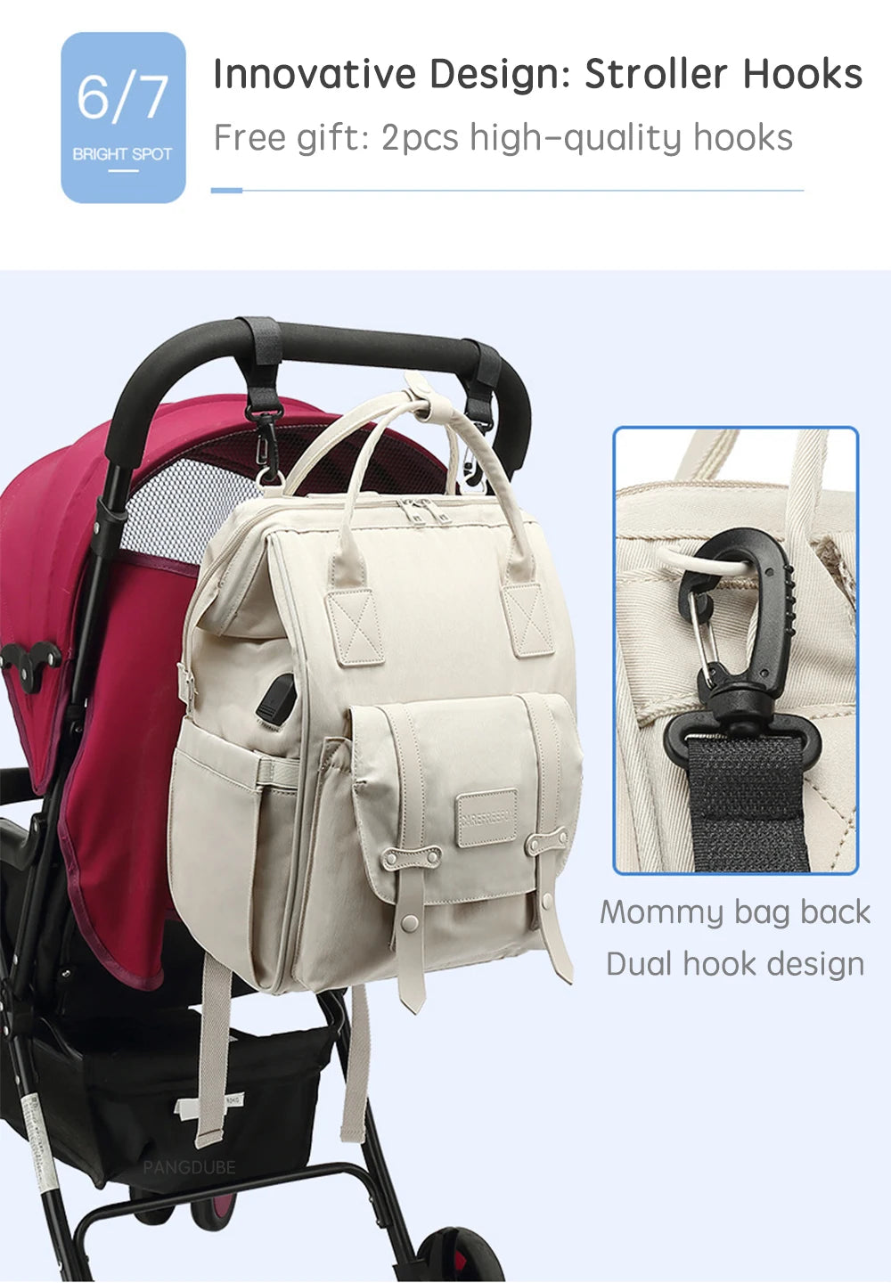 PANGDUBE Baby Nappy Backpack