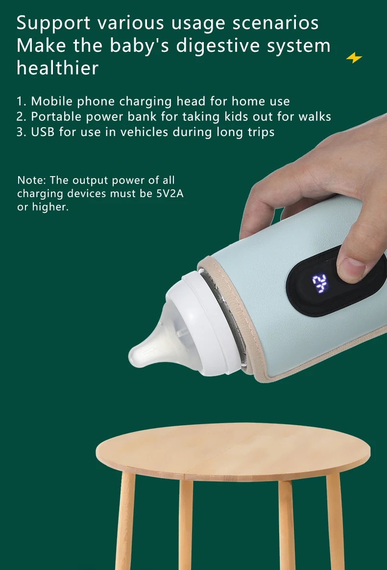 Portable USB Baby Bottle Warmer for Travel & Car Use
