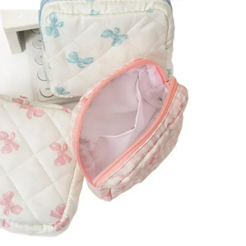 Heart Print Sanitary Napkin Pouch