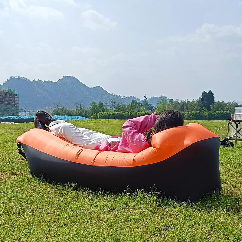 Inflatable Air Sofa Bed – Portable Outdoor Lazy Lounger 240x70cm