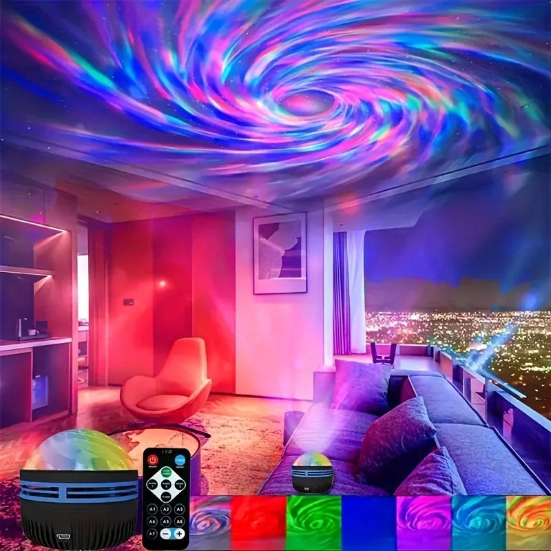 Starry Sky Galaxy Projector Lamp – LED Night Light with Remote