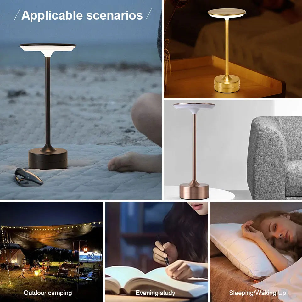 LED Touch Sensor Table Lamp – USB Rechargeable Night Light