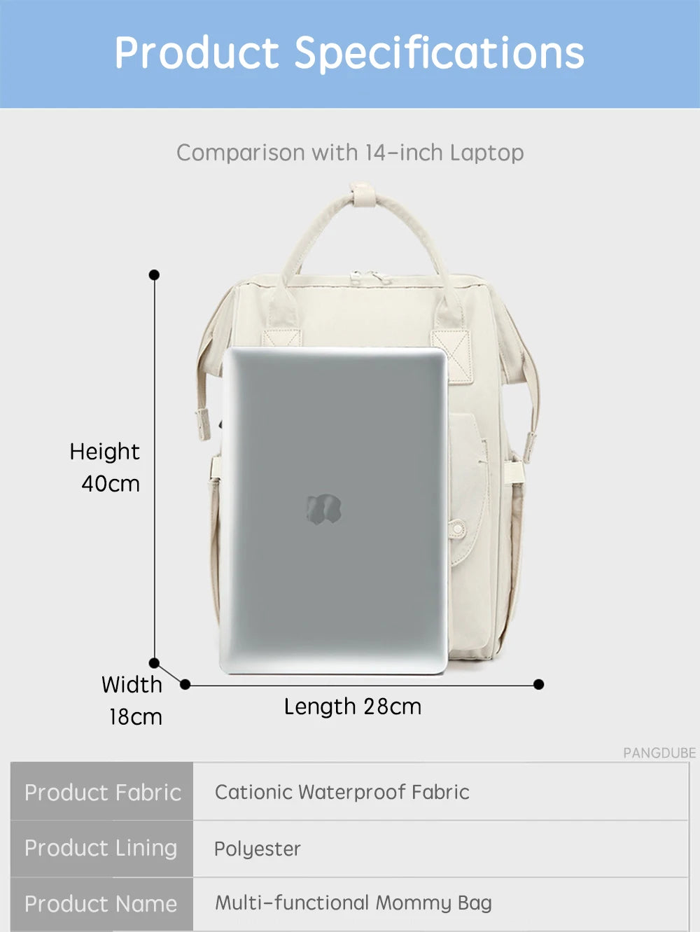 PANGDUBE Baby Nappy Backpack