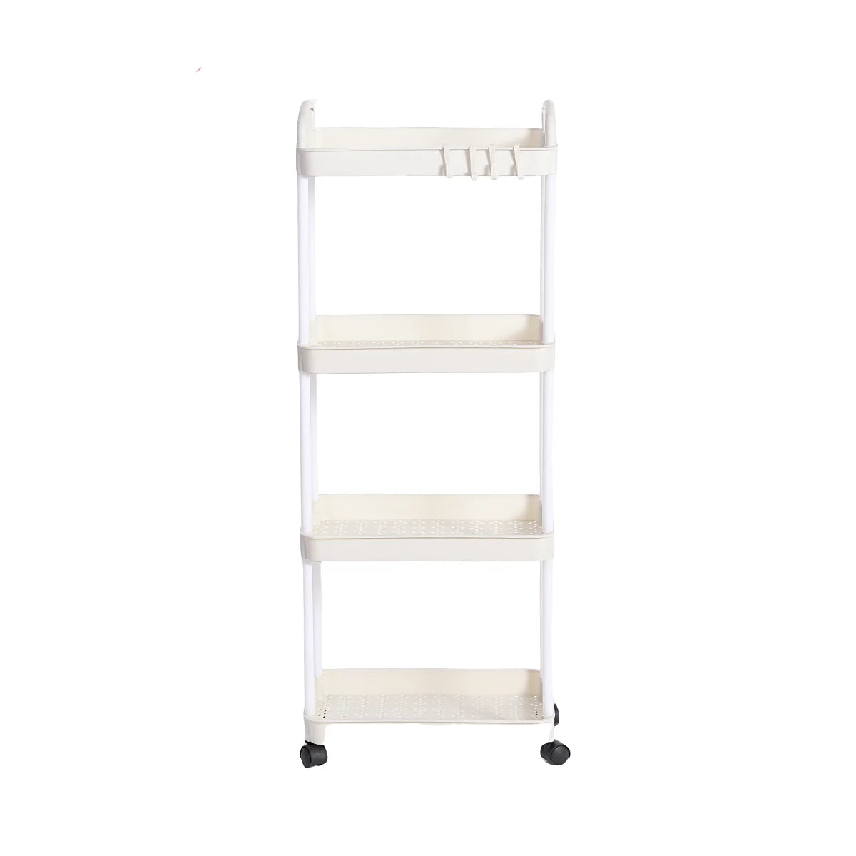 Plastic Rolling Utility Cart – Movable Storage Trolley with Wheels