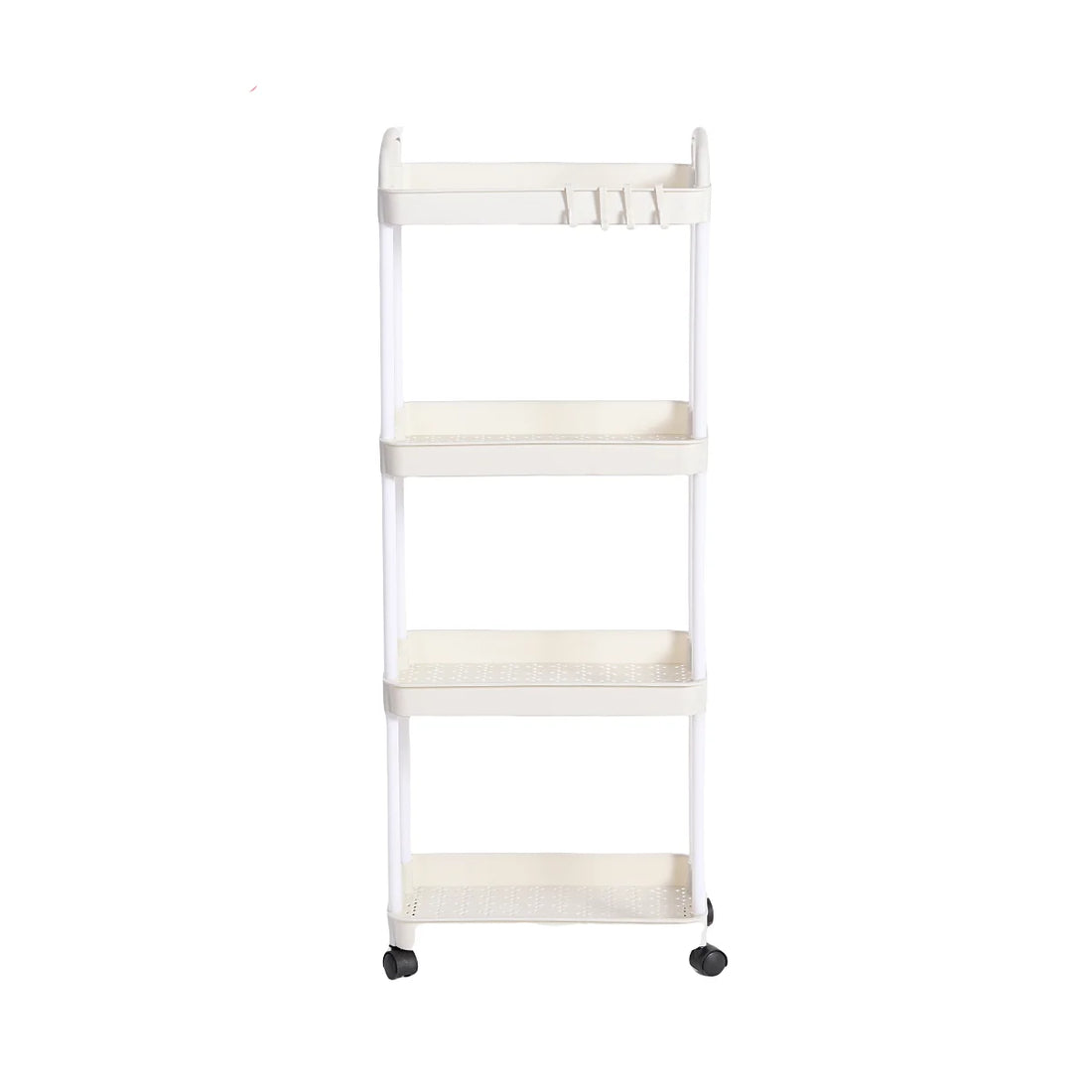 Plastic Rolling Utility Cart – Movable Storage Trolley with Wheels