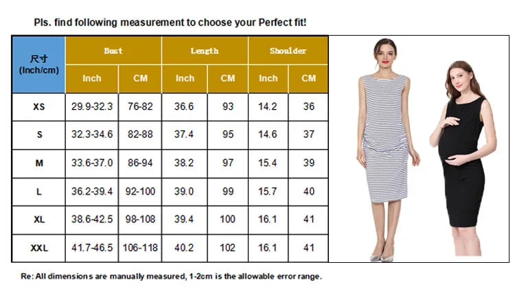 Sleeveless Summer Maternity Dress