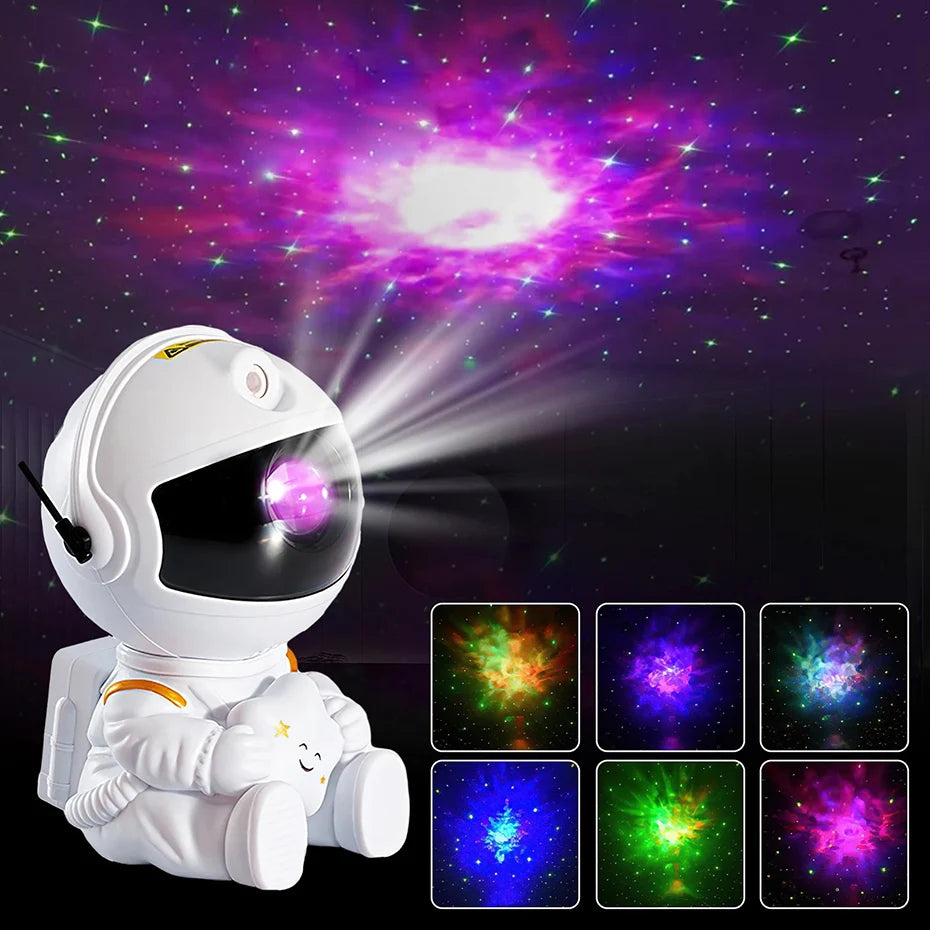 Galaxy Star Astronaut Projector – LED Starry Sky Night Lamp