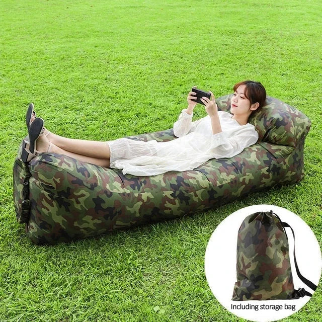 Inflatable Air Sofa Bed – Portable Outdoor Lazy Lounger 240x70cm