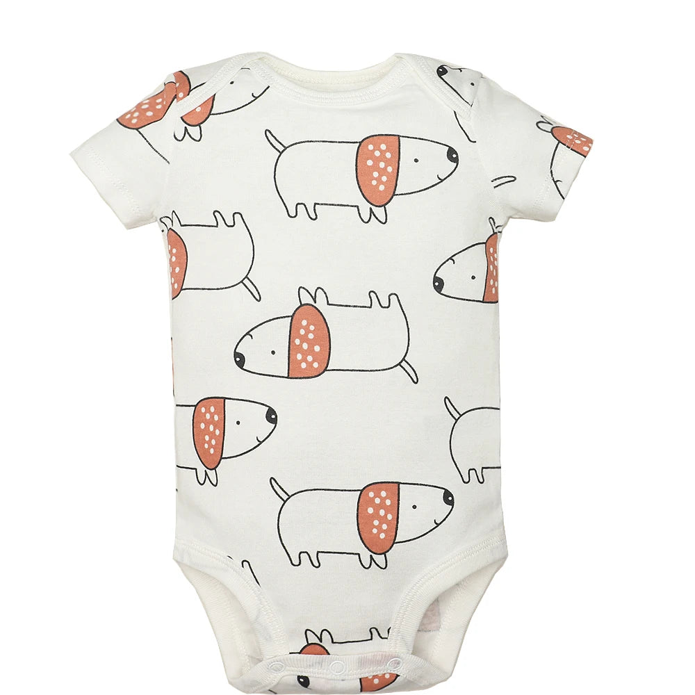 5PCS Baby Cotton Bodysuits