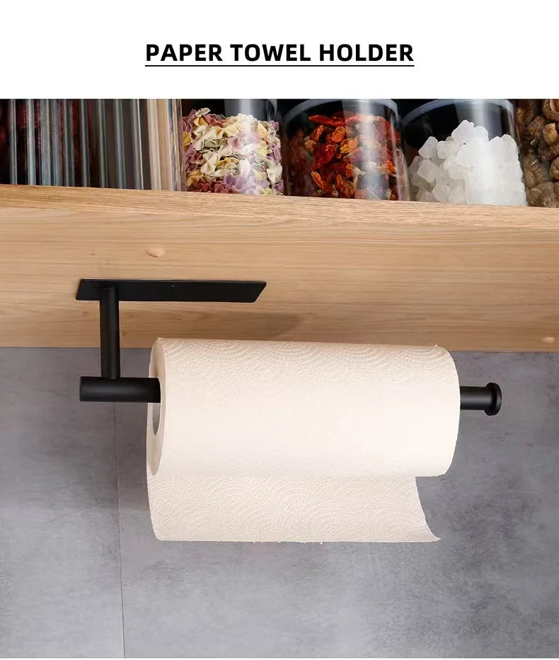 Adhesive Paper Towel Holder – Kitchen & Bathroom Tissue Dispenser