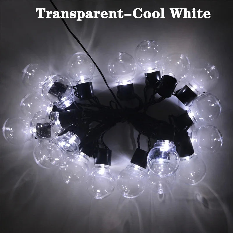 G50 LED Bulb String Lights – Solar Ambient Fairy Lights