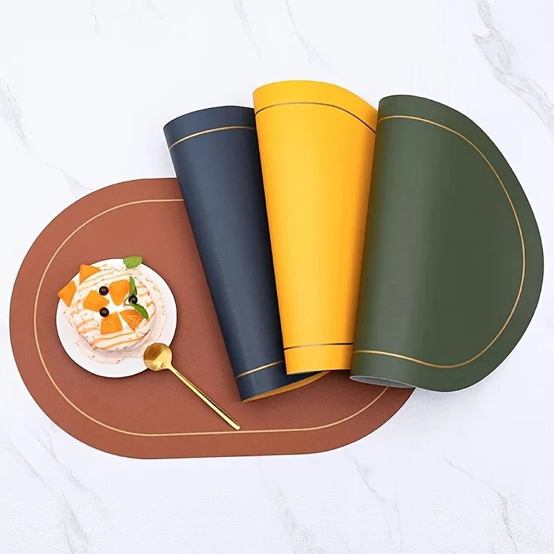 Washable Leather Placemats – Heat-Resistant, Waterproof, Non-Slip