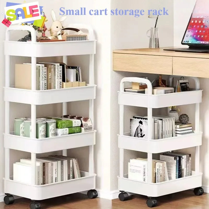 Multi-Layer Storage Cart – Movable Floor Rack with Wheels