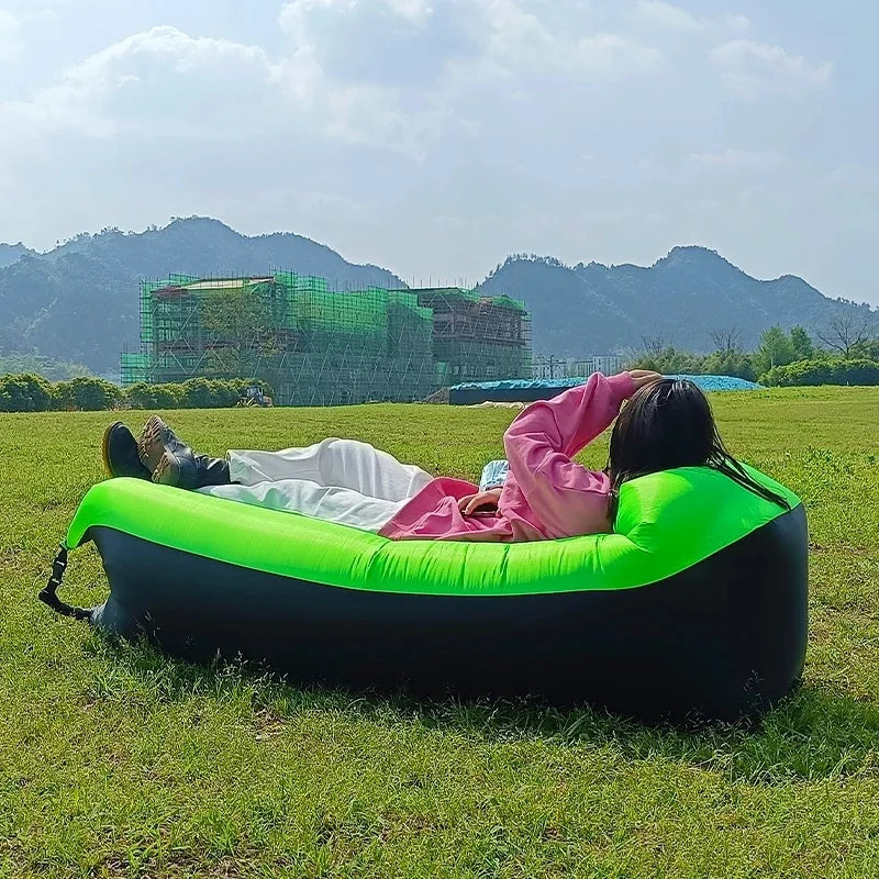 Inflatable Air Sofa Bed – Portable Outdoor Lazy Lounger 240x70cm