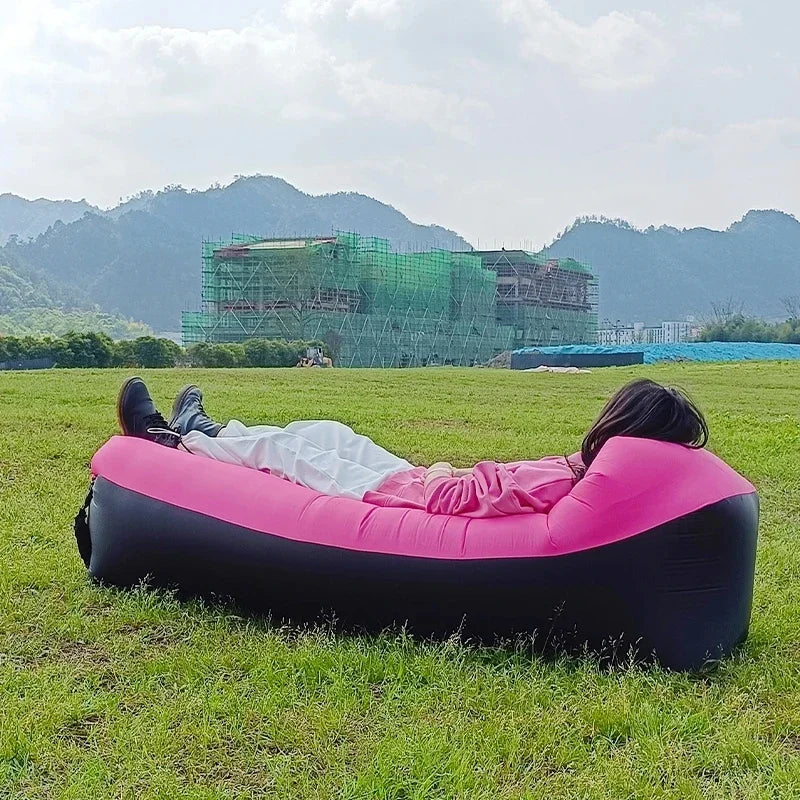 Inflatable Air Sofa Bed – Portable Outdoor Lazy Lounger 240x70cm