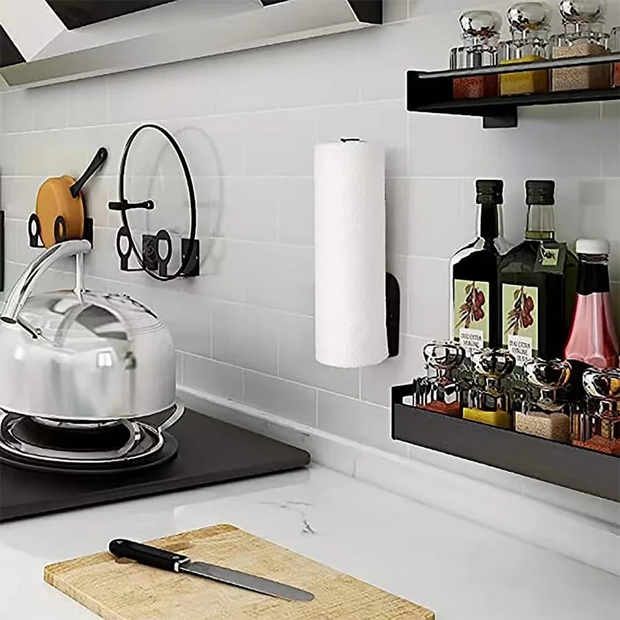 Adhesive Paper Towel Holder – Kitchen & Bathroom Tissue Dispenser
