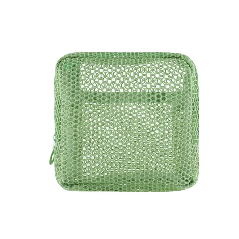 Square Mesh Cosmetic Bag