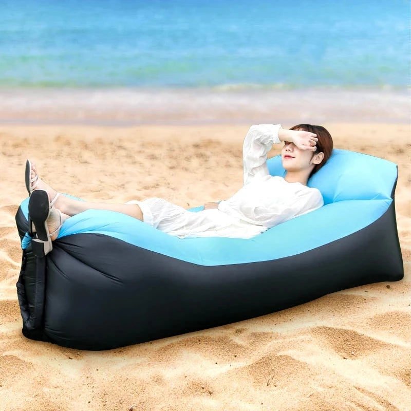 Inflatable Air Sofa Bed – Portable Outdoor Lazy Lounger 240x70cm