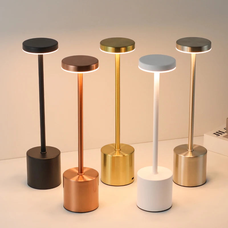 USB Rechargeable LED Table Lamp – 3-Color Touch Control