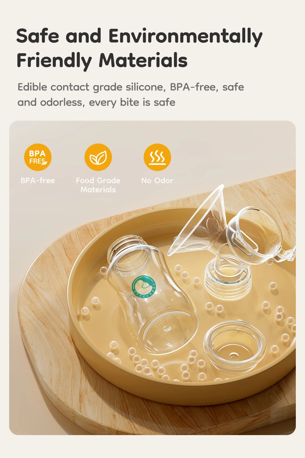 Manual Breast Pump with Baby Nipple & Milk Bottle – BPA Free