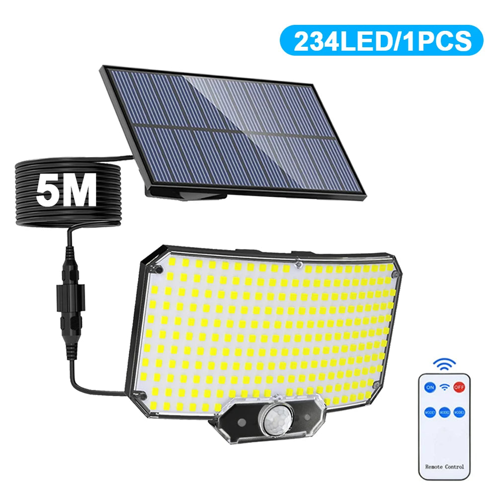 366LED Solar Security Light – Outdoor Motion Sensor, IP65 Waterproof