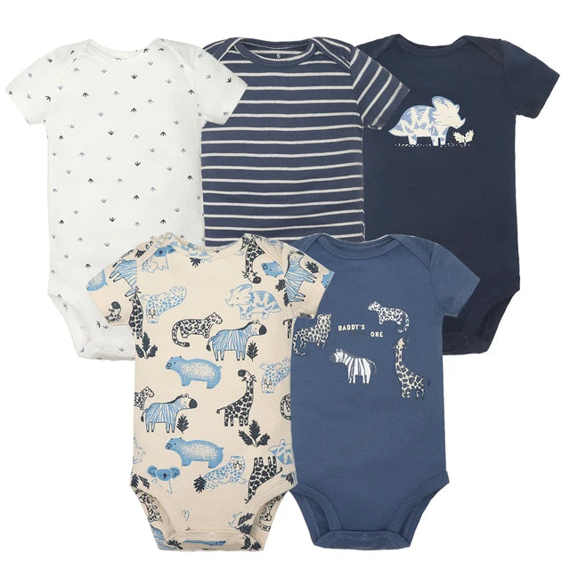5PCS Baby Cotton Bodysuits