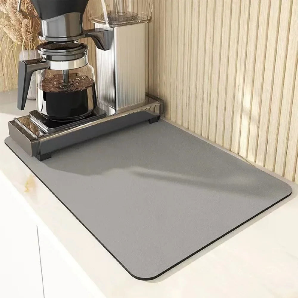 Diatomaceous Earth Coffee Machine Mat – Quick-Dry Kitchen Drain Mat
