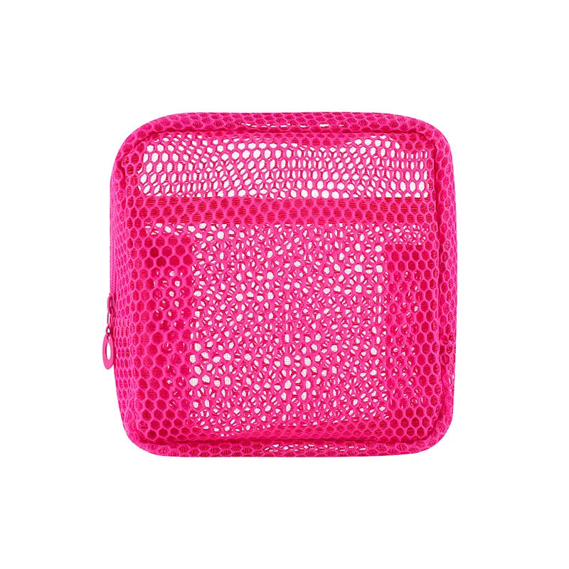Square Mesh Cosmetic Bag