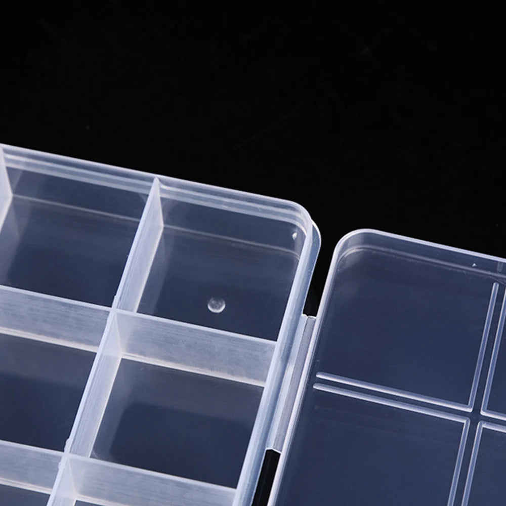 Clear Plastic Organizer Box – 24/28 Grid Jewelry & Craft Storage