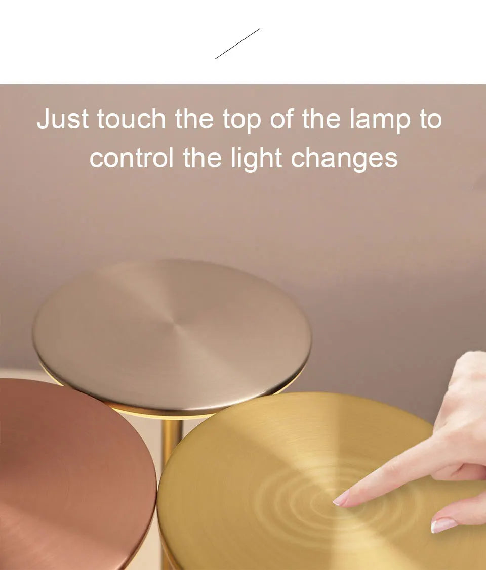 LED Touch Sensor Table Lamp – USB Rechargeable Night Light