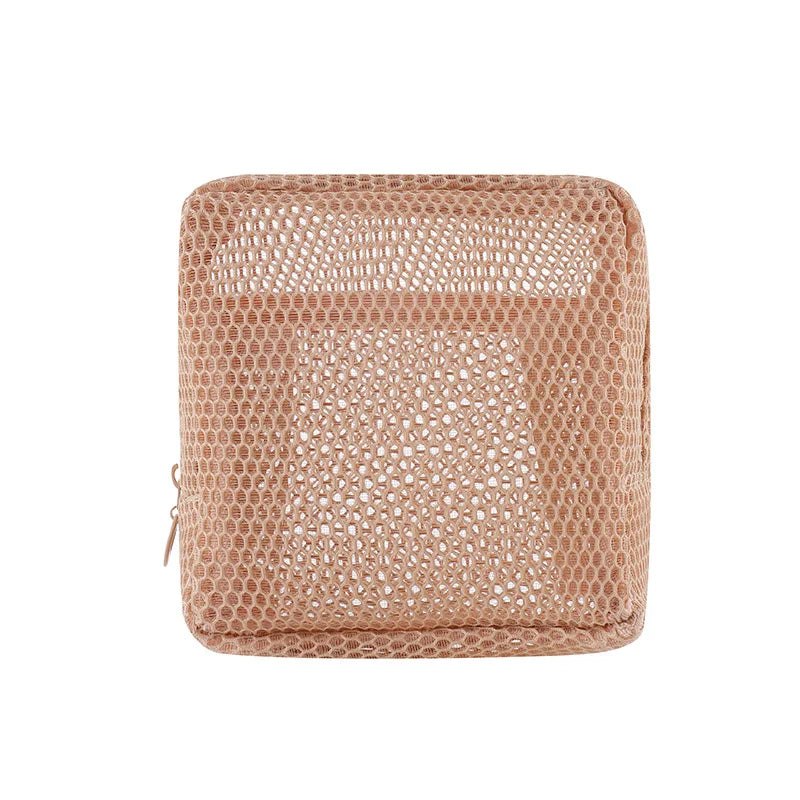 Square Mesh Cosmetic Bag