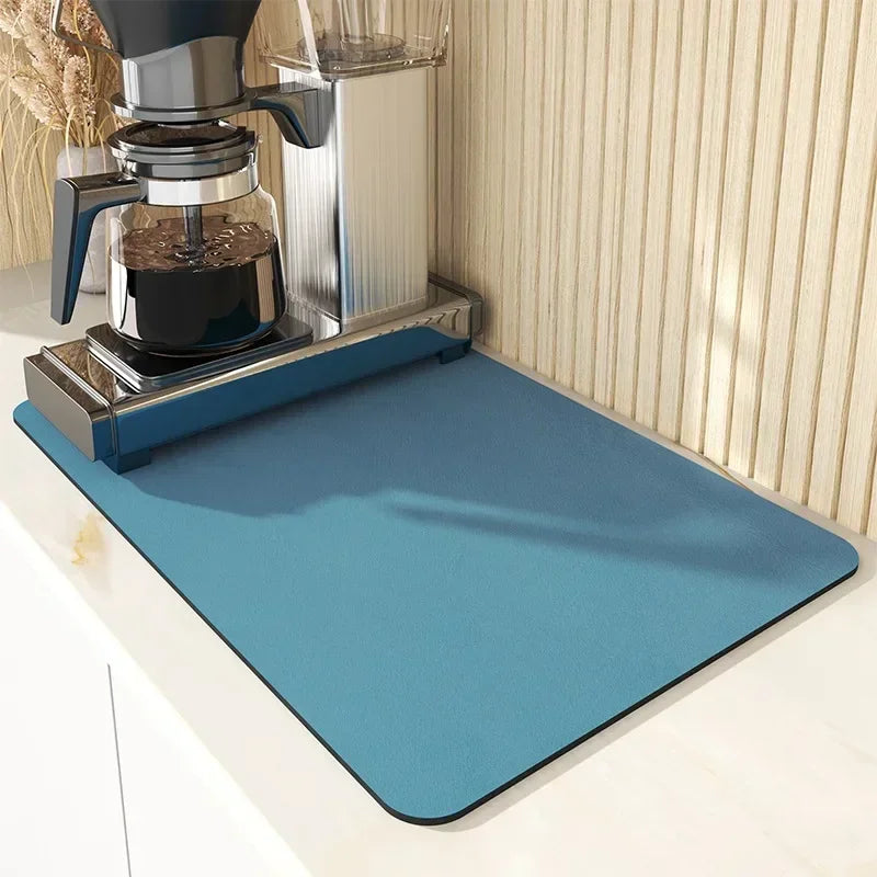 Diatomaceous Earth Coffee Machine Mat – Quick-Dry Kitchen Drain Mat