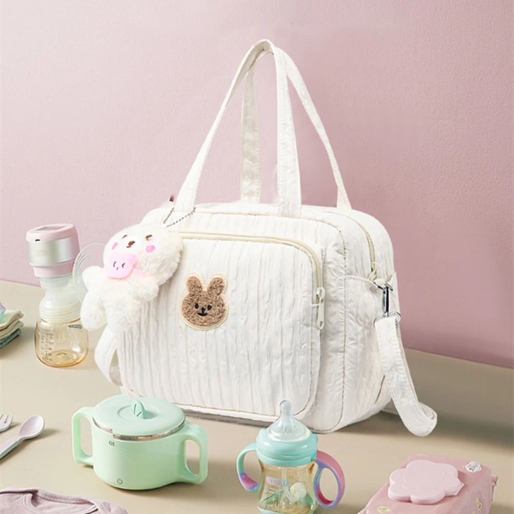 Baby Diaper Bag with Pendant – Large Capacity Travel Organizer