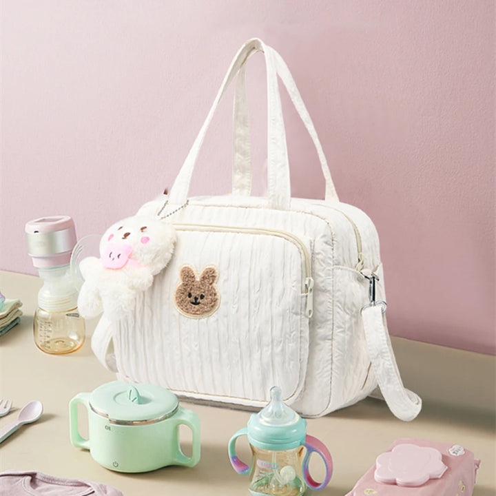Baby Diaper Bag with Pendant – Large Capacity Travel Organizer