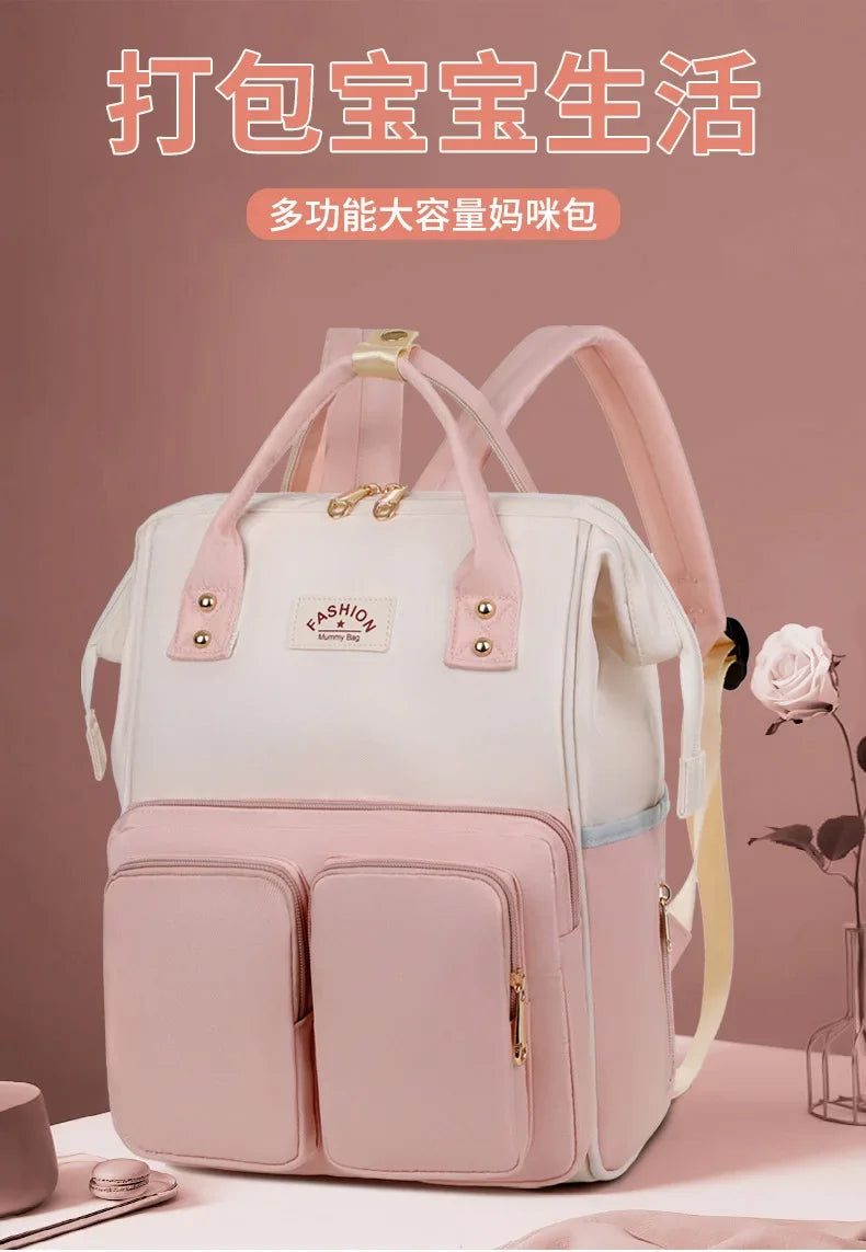 Waterproof Mommy Diaper Backpack – Large Capacity Travel Bag