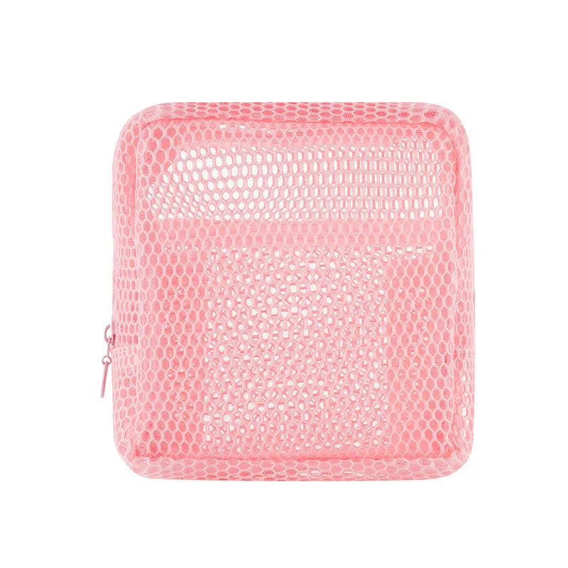 Square Mesh Cosmetic Bag